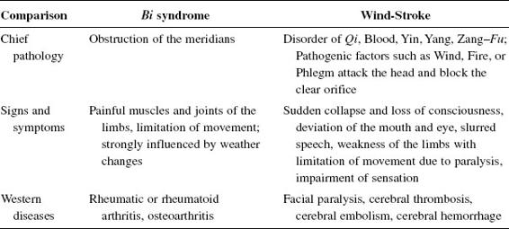 Table 2.Differentiation of Bi syndrome and Wind-Stroke